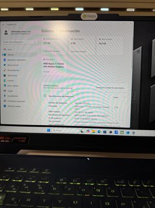 Portátil gaming ASUS TUF 