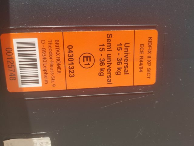 Silla coche Britax Römer Isofix Grupo 2-3.