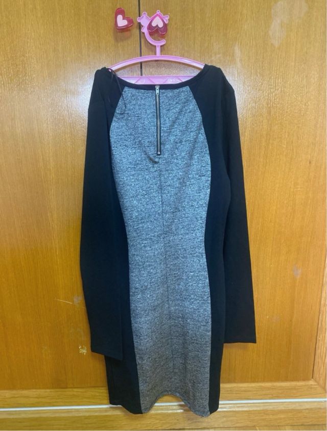 Vestido gris y negro - Talla S