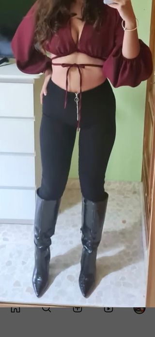 Top rojo - crop top de tirante