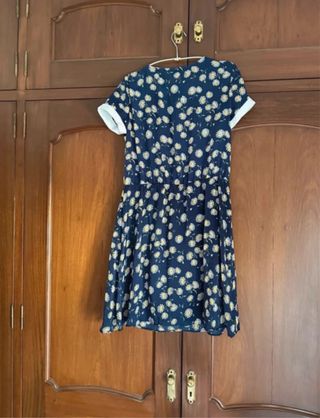 Vestido flores - azul y blanco
