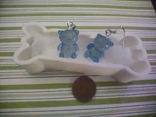 Pendientes ositos gominola translucidos