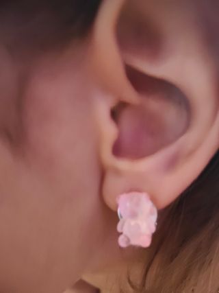 Pendientes ositos gominola translucidos