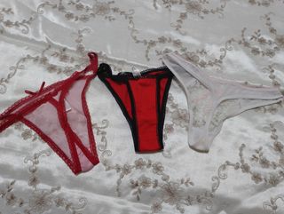 3 Tanga Set - Rosso e Bianco