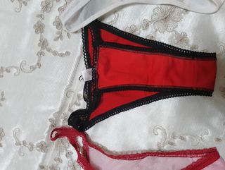 3 Tanga Set - Rosso e Bianco