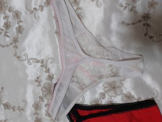 3 Tanga Set - Rosso e Bianco