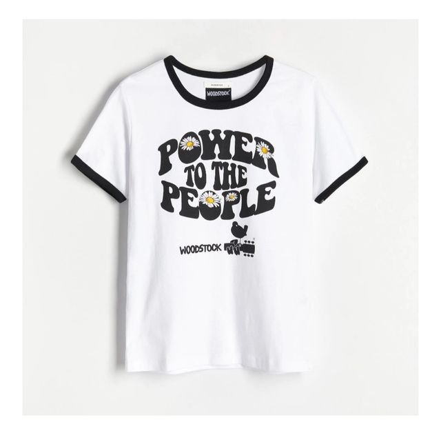 Camiseta Woodstock blanca - Talla S