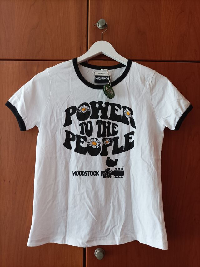 Camiseta Woodstock blanca - Talla S