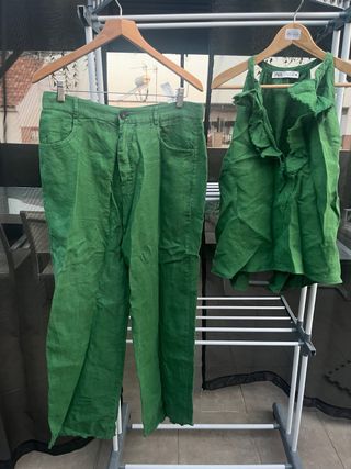 Conjunto Zara - Verde - Pantalón y Top