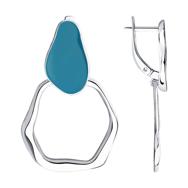 Pendientes plata y esmalte- Joyas