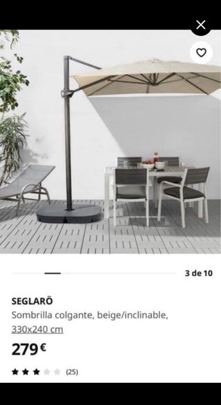 Toldo Ikea - Parasol Beige