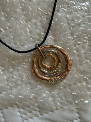 Colgante dorado y plateado, plateado, pulsera 
