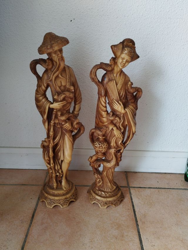 2 Estatuas China Emperador/Emperatriz