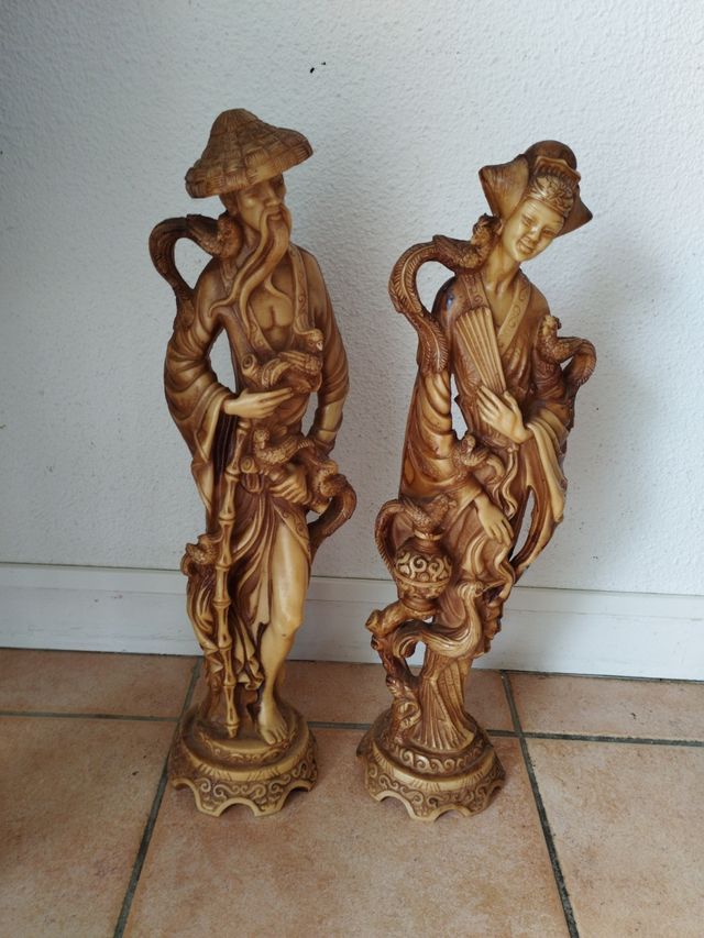 2 Estatuas China Emperador/Emperatriz