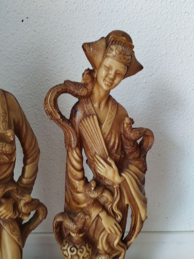 2 Estatuas China Emperador/Emperatriz