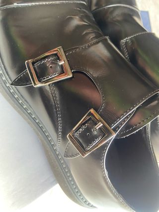 Scarpe uomo nere fibbie