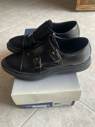 Scarpe uomo nere fibbie