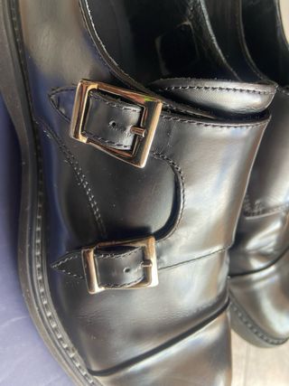 Scarpe uomo nere fibbie