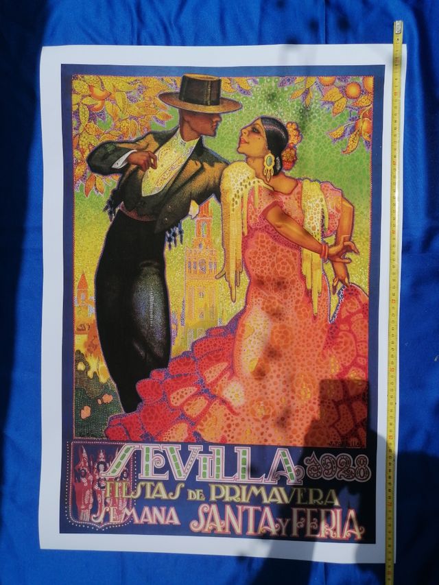 Cartel Sevilla 1928. Arte. Reproducción