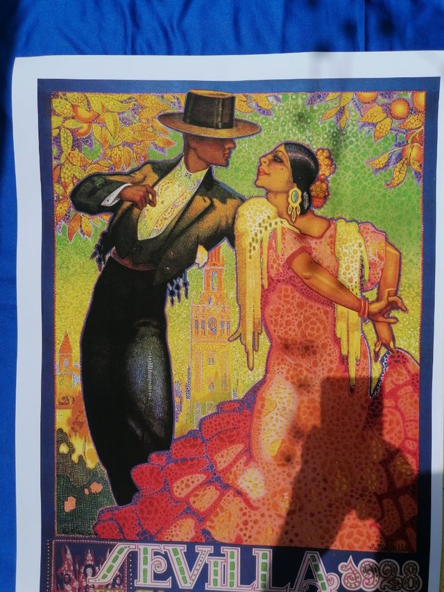 Cartel Sevilla 1928. Arte. Reproducción