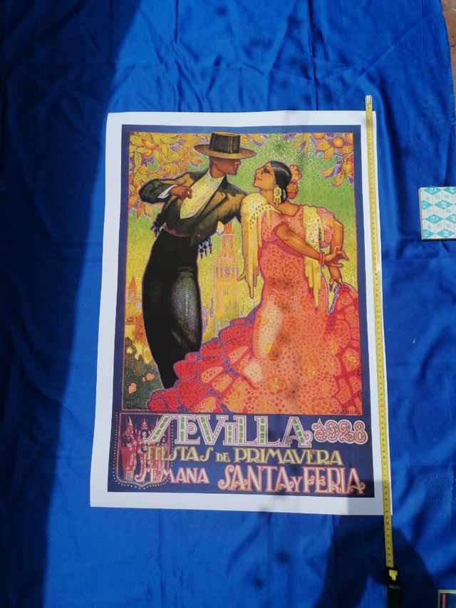 Cartel Sevilla 1928. Arte. Reproducción