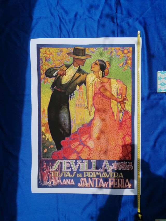 Cartel Sevilla 1928. Arte. Reproducción
