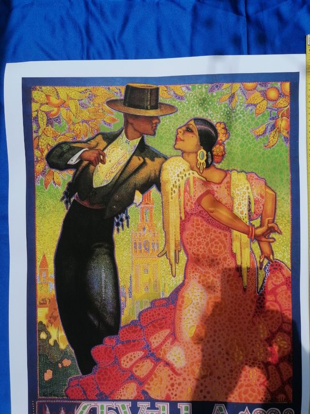 Cartel Sevilla 1928. Arte. Reproducción