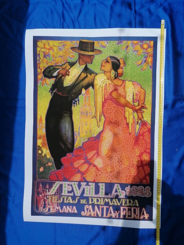 Cartel Sevilla 1928. Arte. Reproducción