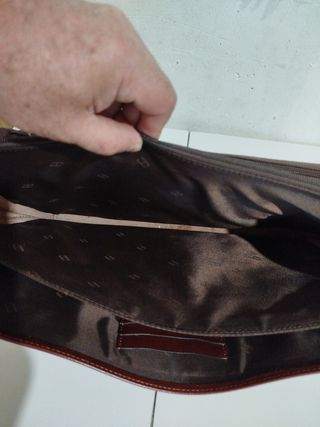Cartera Piel Marrón Ejecutivo hexagona Paris 