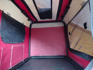 Transportín plegable para perros rosa
