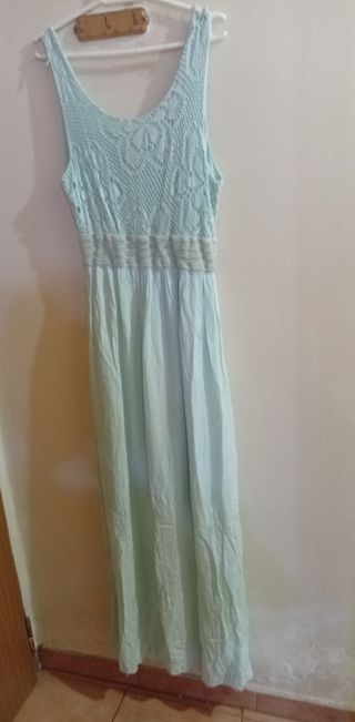 Vestidos largos: rosa y verde agua