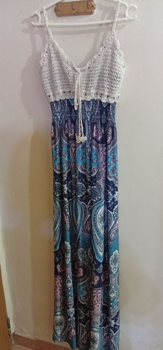 Vestidos largos: rosa y verde agua