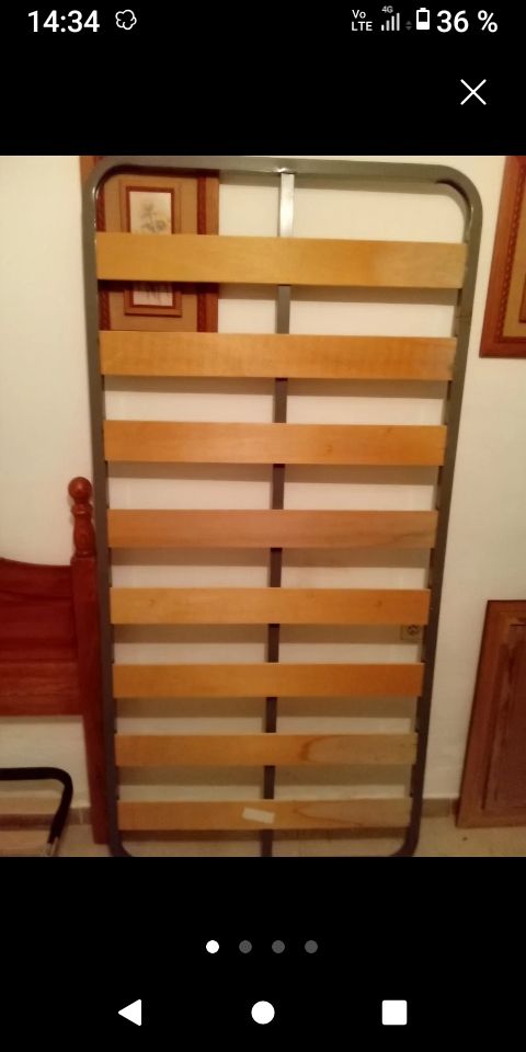 Cabezal y somier madera marrón