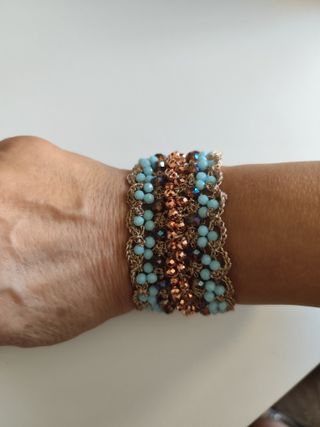 Parure collana bracciale orecchini fatta a mano