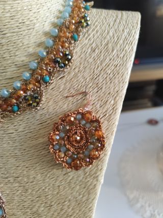 Parure collana bracciale orecchini fatta a mano