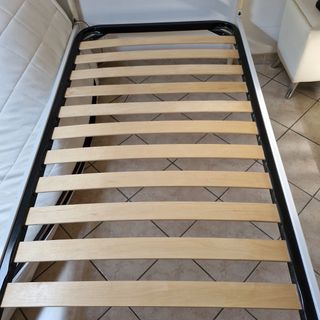 Letto singolo ferro battuto beige