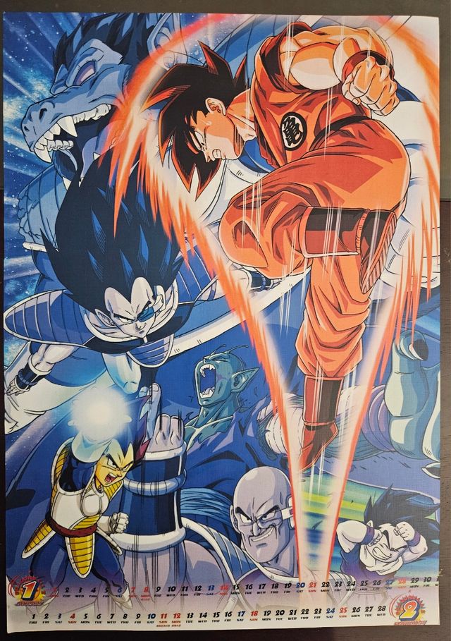 Poster Dragon Ball Z calendario