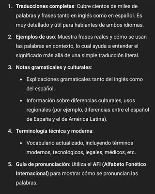 Diccionario Collins Español Inglés.  Sin Abreviar.