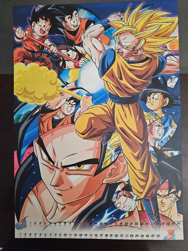 Poster Dragon Ball Z calendario