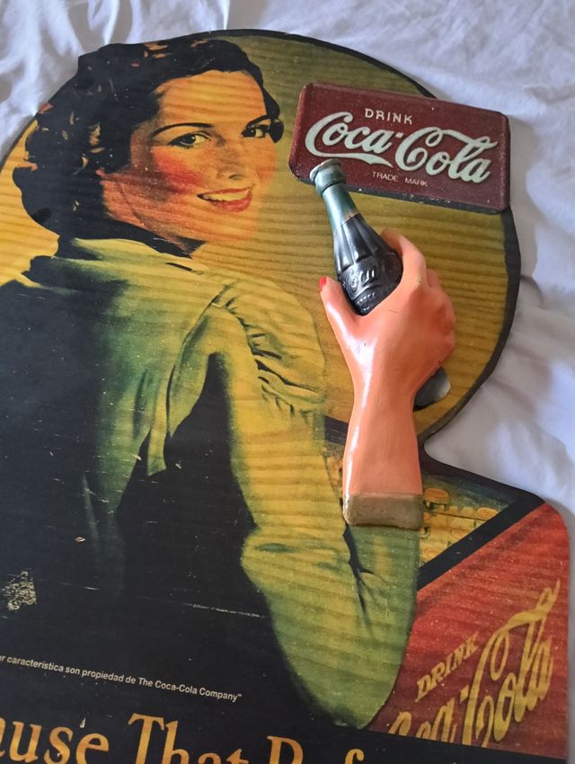 Cartel publicitario Coca-Cola vintage