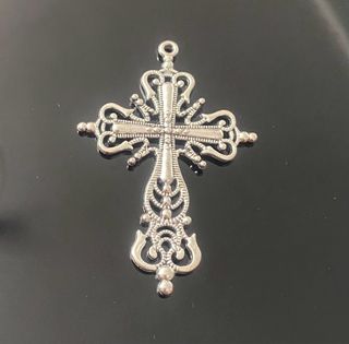 Colgante Cruz Plata Vintage