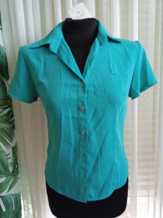 Blusa turquesa talla XS