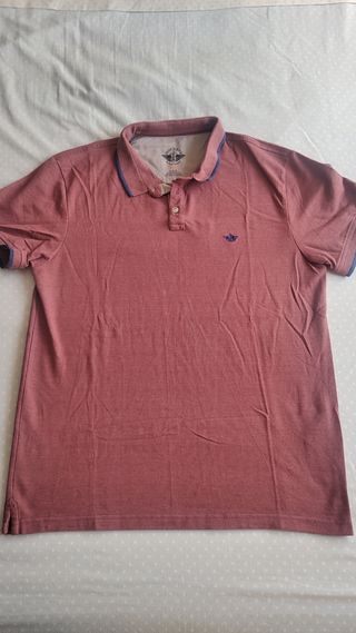 Polo Dockers L usado color burdeos 