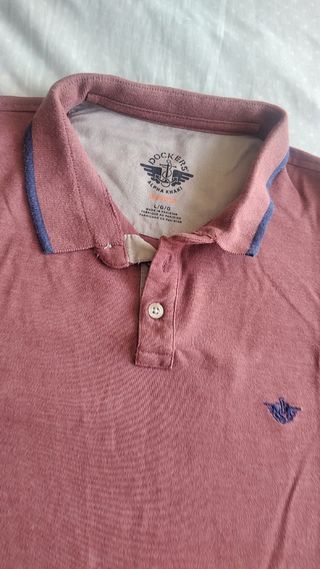 Polo Dockers L usado color burdeos 