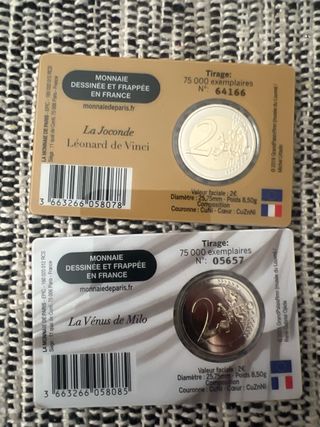 Monedas 2€ Francia Louvre