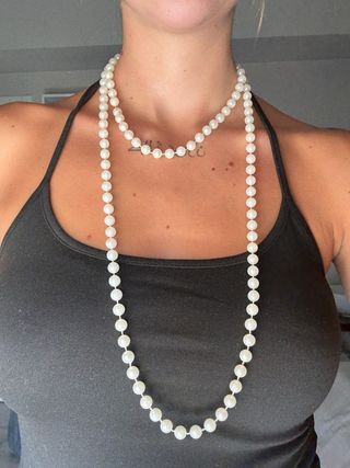 Collana perle bianche