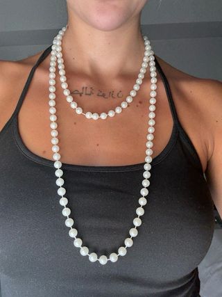 Collana perle bianche