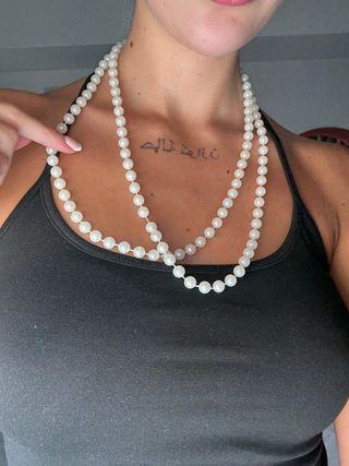 Collana perle bianche