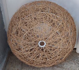 Lampara mimbre beige