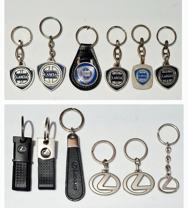 Portachiavi Lancia e Lexus della collezione vintage
